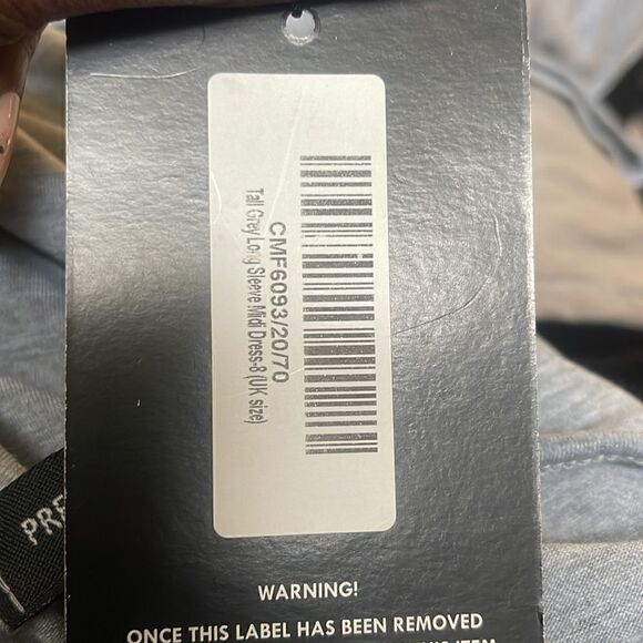 Effortless Elegance: NWT Tall Grey Long Sleeve Midi Dress - Picture 6 of 6